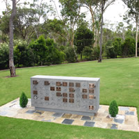 Columbarium wall